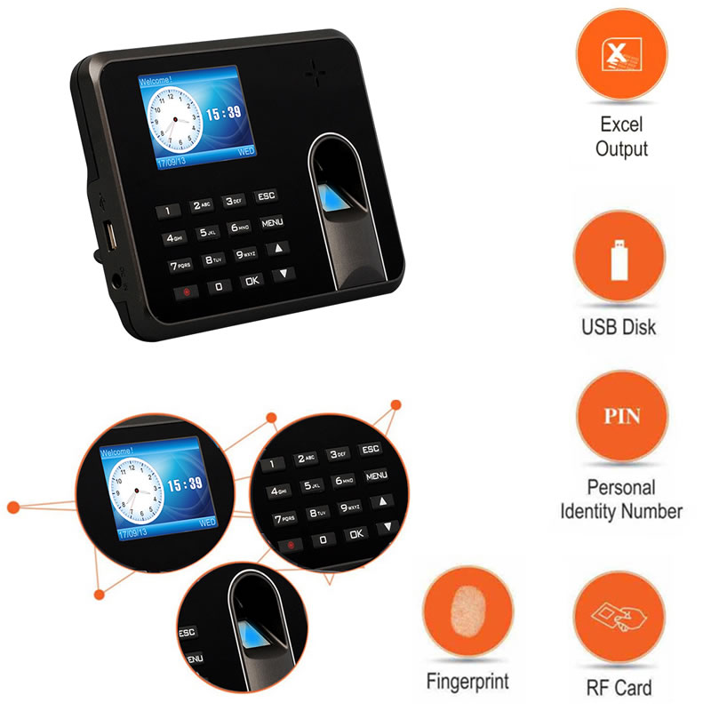 TM3800 Fingerprint Reader Time Clocking System Attendance